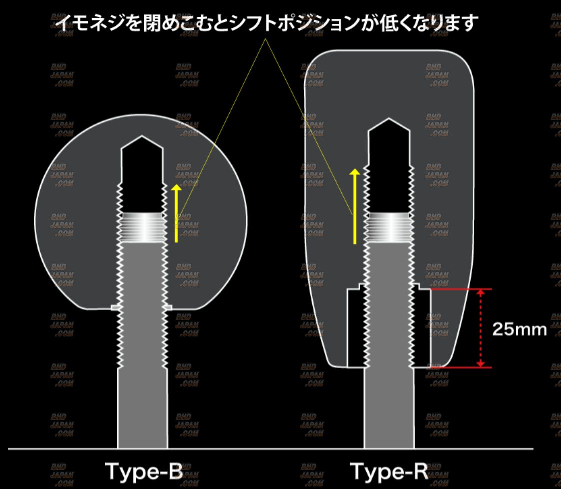 ✼••┈┈••✼ 専用ページ　✼••┈┈••✼ Digicam Adjustable Titanium Shift Knob Type-B - M12x1.5 6-Speed